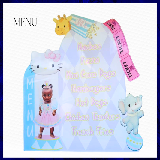 Acrylic Menu